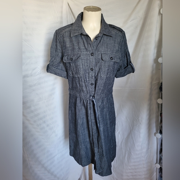 Tahari Blue Denim Dress, Size 10 - Picture 1 of 5
